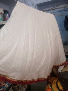 Elegant White & Gold Skirt