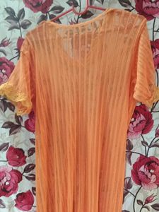 Orange Striped Dress