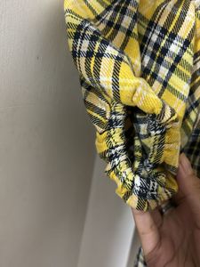 Yellow Gingham Puff Sleeves Top (sale)