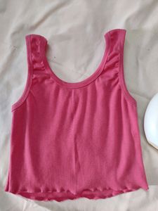 Hot Pink Cropped Tank Top New Size S