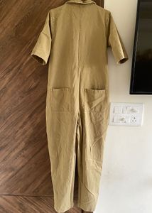 Khaki Denim Jumpsuit