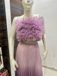 Elegant Purple Ombre skirt and top