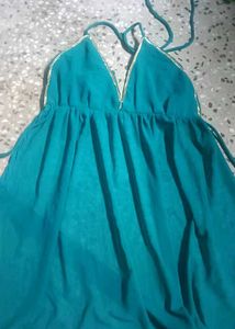 Teal Halter Sundress