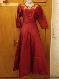 Cottinfab Maroon Dress