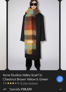 Acne Studios Mohair Checked Scarf