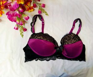 🇳🇿🔥💫Elegant Purple &amp; Black Lace Bra Large Size