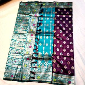 Peacock Katan Silk Saree
