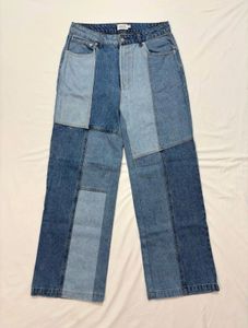 Unisex Patchwork Denim Jeans