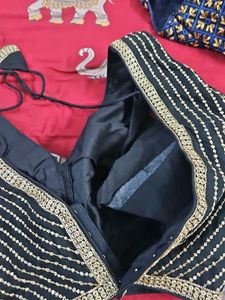 Black &amp; Gold Embellished Blouse