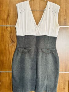 White &amp; Greay Mini One Pice