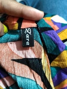 Colorful Abstract Print Midi Dress