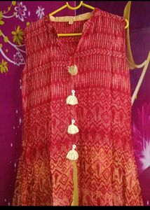 Elegant Red &amp; Yellow Kurta