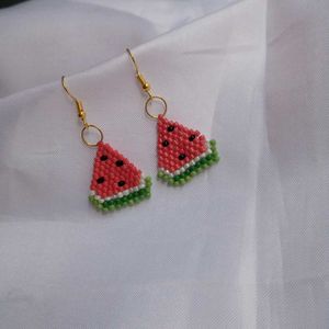 Watermelon🍉✨ Seed Bead Earrings