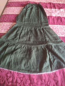 Peach And Green Kurta Sharara Set