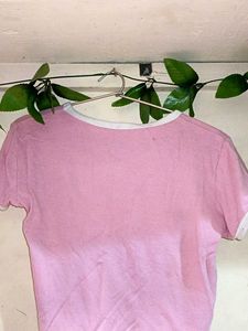 West Coast &#39;87 Pink Crop Top