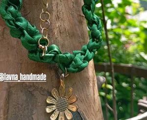 Green Braided choker