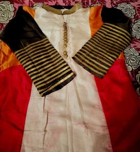 Colourful Festival Pure Silk Kurta Size Issues