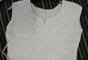 White Embroidery 🤍✨chikankari Sharara With Astar
