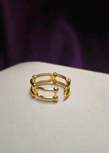 3 Combo Of Anti-Tarnish Rings Trendy Gold-plated