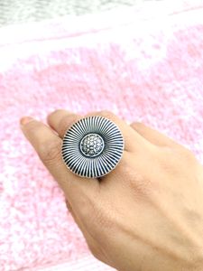 Silver Oxidised Earrings And Rings