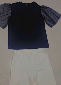 Stylish black top and bottom