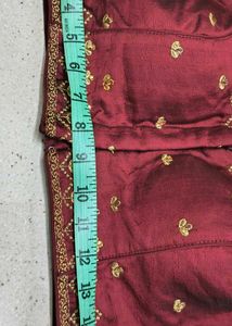 Embroidered Maroon Blouse