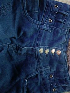 WOMEN Denim Jeans Navy Blue Straight Jean