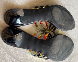 PBH Black &amp; Golden Heels – Size 39