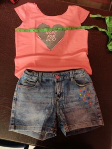 Air Girl Brand Top Wth DJ&C denim Short Combo