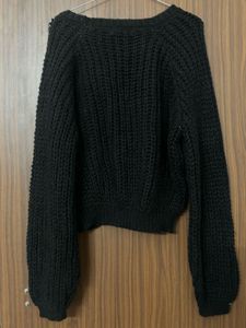 Chic Black Knit Sweater