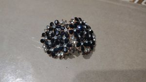 Black Stone Stud Earrings
