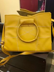 MUSTARD YELLOW BRUNCH/ LUNCH DATE BAG
