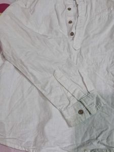 HOP White Henley Shirt