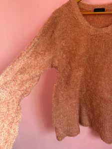IMPORTED Furry Peach Sweater