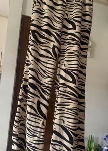 Zebra Print Flare Pants