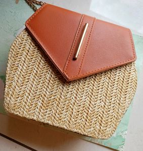 Jute &amp; Brown Boho Sling Bag