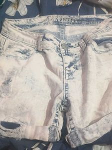 Distressed Denim Shorts