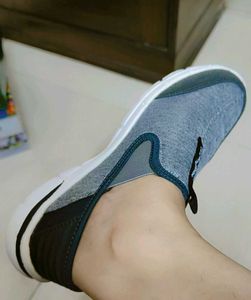 Power Women grey mesh walking sports slip-on shoes