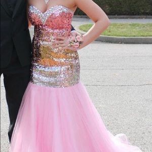 Sequin & Tulle Prom Dress