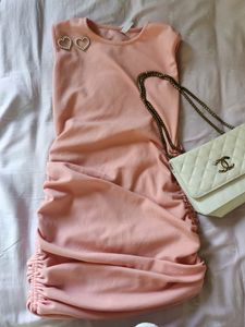 Ruched Pink Dress