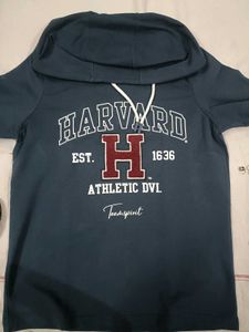 Y2k Blue Harvard Harry potter hoodie