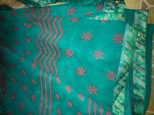 New Chiffon Blue Saree