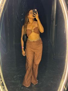 Brown Two-Piece Set