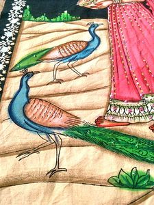 Hand-Painted Indian Textile Art