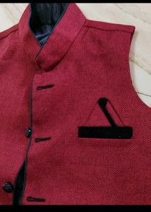 Maroon Ethnic Jacket