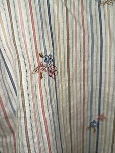 Oversized Striped Floral Shirt