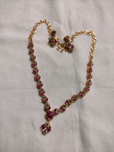 Pink Necklace Set(ONE GRAM)