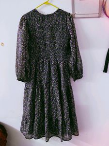 Floral Print Long Sleeve Dress