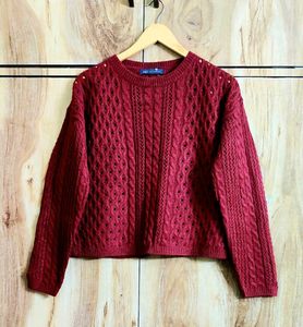 Maroon Colour Designer Sweater Size-44