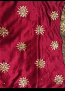 Party Wear Saree Colour Maroon Beautiful Collectio